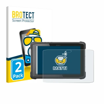 Face avant d’un emballage produit avec le logo de la marque BROTECT. À côté, l’appareil Hematec SolidTab G99 10