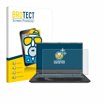 Face avant d’un emballage produit avec le logo de la marque BROTECT. À côté, l’appareil Gigabyte G5 2024 est représenté avec l