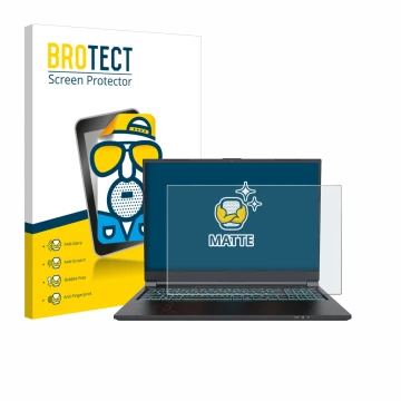 Face avant d’un emballage produit avec le logo de la marque BROTECT. À côté, l’appareil Gigabyte G6 2023 est représenté avec l