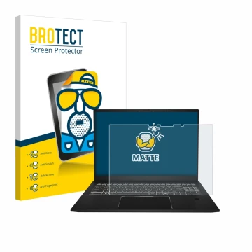 Face avant d’un emballage produit avec le logo de la marque BROTECT. À côté, l’appareil MSI Summit A16 AI+ est représenté avec