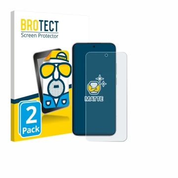 Face avant d’un emballage produit avec le logo de la marque BROTECT. À côté, l’appareil Xiaomi Redmi Note 15 Pro 4G est représ