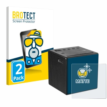 Face avant d’un emballage produit avec le logo de la marque BROTECT. À côté, l’appareil Sony ICF-C1 est représenté avec la pro