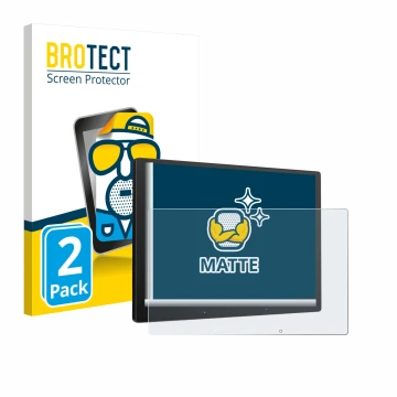 Face avant d’un emballage produit avec le logo de la marque BROTECT. À côté, l’appareil Atoto X10 10