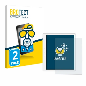 Face avant d’un emballage produit avec le logo de la marque BROTECT. À côté, l’appareil Bigme B751C-S est représenté avec la p