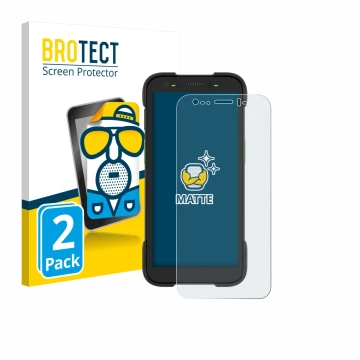 Face avant d’un emballage produit avec le logo de la marque BROTECT. À côté, l’appareil Zebra TC701 est représenté avec la pro