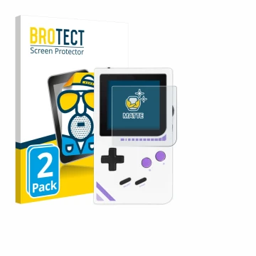 Face avant d’un emballage produit avec le logo de la marque BROTECT. À côté, l’appareil Modretro Chromatic est représenté avec