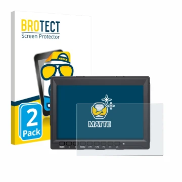 Face avant d’un emballage produit avec le logo de la marque BROTECT. À côté, l’appareil Feelworld FW759 7