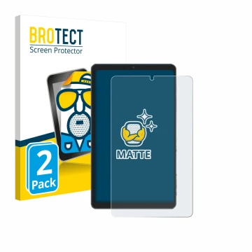Face avant d’un emballage produit avec le logo de la marque BROTECT. À côté, l’appareil Chuwi AuPad Mini est représenté avec l