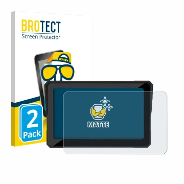 Face avant d’un emballage produit avec le logo de la marque BROTECT. À côté, l’appareil Carpuride W702 Plus 7