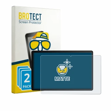 Face avant d’un emballage produit avec le logo de la marque BROTECT. À côté, l’appareil Whitedeer WHTG1301 10.1