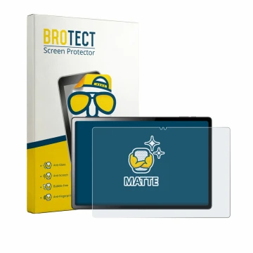 Face avant d’un emballage produit avec le logo de la marque BROTECT. À côté, l’appareil Logicom Tab XL 14 est représenté avec 