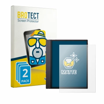 Face avant d’un emballage produit avec le logo de la marque BROTECT. À côté, l’appareil Boox Note Air 6 C est représenté avec 