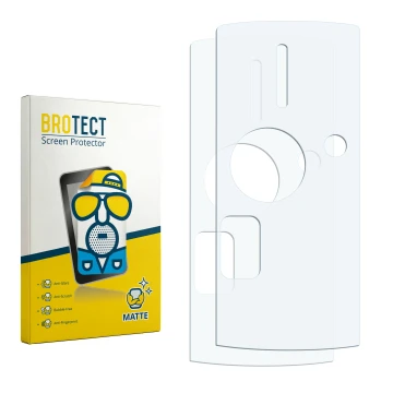 Face avant d’un emballage produit avec le logo de la marque BROTECT. À côté se trouve la protection d’écran correspondante.