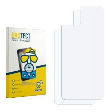 Face avant d’un emballage produit avec le logo de la marque BROTECT. À côté se trouve la protection d’écran correspondante.