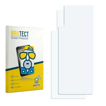 Face avant d’un emballage produit avec le logo de la marque BROTECT. À côté se trouve la protection d’écran correspondante.