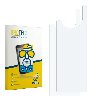 Face avant d’un emballage produit avec le logo de la marque BROTECT. À côté se trouve la protection d’écran correspondante.