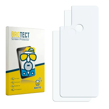 Face avant d’un emballage produit avec le logo de la marque BROTECT. À côté se trouve la protection d’écran correspondante.