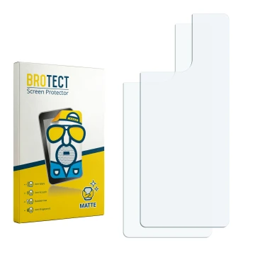 Face avant d’un emballage produit avec le logo de la marque BROTECT. À côté se trouve la protection d’écran correspondante.