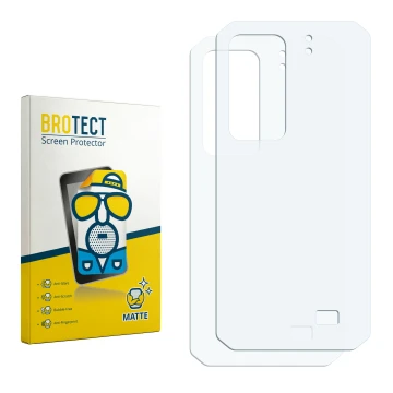 Face avant d’un emballage produit avec le logo de la marque BROTECT. À côté se trouve la protection d’écran correspondante.