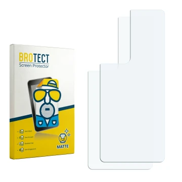 Face avant d’un emballage produit avec le logo de la marque BROTECT. À côté se trouve la protection d’écran correspondante.