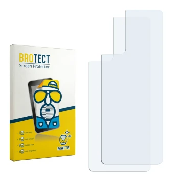 Face avant d’un emballage produit avec le logo de la marque BROTECT. À côté se trouve la protection d’écran correspondante.
