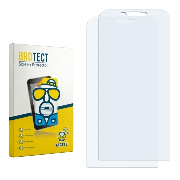 Face avant d’un emballage produit avec le logo de la marque BROTECT. À côté se trouve la protection d’écran correspondante.
