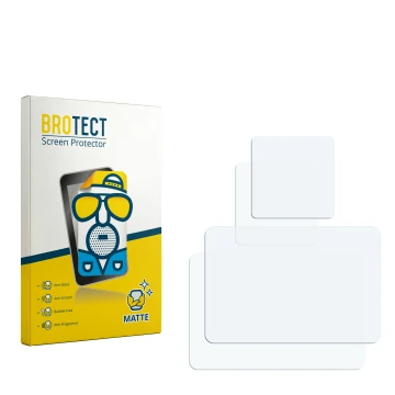 Face avant d’un emballage produit avec le logo de la marque BROTECT. À côté se trouve la protection d’écran correspondante.