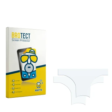 Face avant d’un emballage produit avec le logo de la marque BROTECT. À côté se trouve la protection d’écran correspondante.