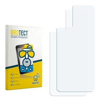 Face avant d’un emballage produit avec le logo de la marque BROTECT. À côté se trouve la protection d’écran correspondante.