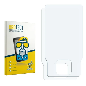 Face avant d’un emballage produit avec le logo de la marque BROTECT. À côté se trouve la protection d’écran correspondante.
