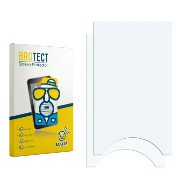 Face avant d’un emballage produit avec le logo de la marque BROTECT. À côté se trouve la protection d’écran correspondante.