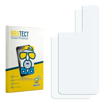 Face avant d’un emballage produit avec le logo de la marque BROTECT. À côté se trouve la protection d’écran correspondante.