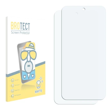 Face avant d’un emballage produit avec le logo de la marque BROTECT. À côté se trouve la protection d’écran correspondante.