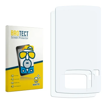 Face avant d’un emballage produit avec le logo de la marque BROTECT. À côté se trouve la protection d’écran correspondante.