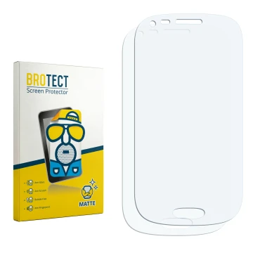 Face avant d’un emballage produit avec le logo de la marque BROTECT. À côté se trouve la protection d’écran correspondante.