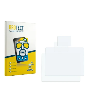 Face avant d’un emballage produit avec le logo de la marque BROTECT. À côté se trouve la protection d’écran correspondante.