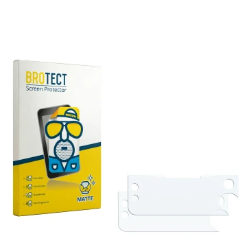 Face avant d’un emballage produit avec le logo de la marque BROTECT. À côté se trouve la protection d’écran correspondante.