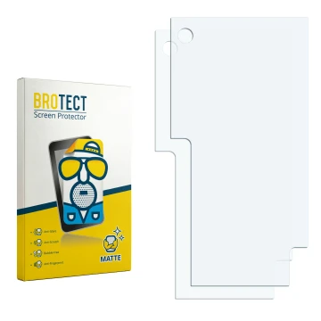 Face avant d’un emballage produit avec le logo de la marque BROTECT. À côté se trouve la protection d’écran correspondante.
