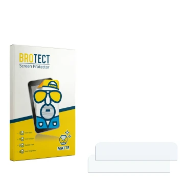 Face avant d’un emballage produit avec le logo de la marque BROTECT. À côté se trouve la protection d’écran correspondante.