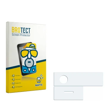 Face avant d’un emballage produit avec le logo de la marque BROTECT. À côté se trouve la protection d’écran correspondante.