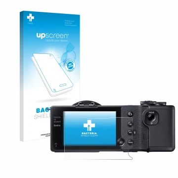 Face avant d’un emballage produit avec le logo de la marque upscreen. À côté, l’appareil Sigma dp2 Quattro est représenté avec