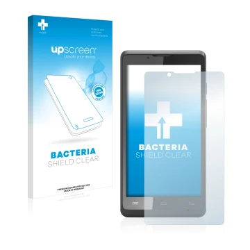 Face avant d’un emballage produit avec le logo de la marque upscreen. À côté, l’appareil Archos 40c Titanium est représenté av