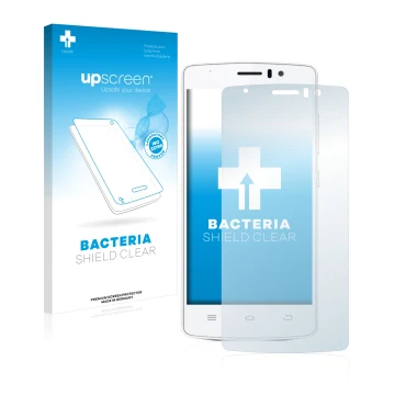 Face avant d’un emballage produit avec le logo de la marque upscreen. À côté, l’appareil THL 4000 est représenté avec la prote