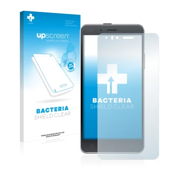 Face avant d’un emballage produit avec le logo de la marque upscreen. À côté, l’appareil Kodak IM5 est représenté avec la prot