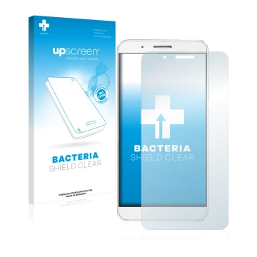 Face avant d’un emballage produit avec le logo de la marque upscreen. À côté, l’appareil Honor 7i est représenté avec la prote