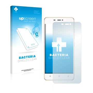 Face avant d’un emballage produit avec le logo de la marque upscreen. À côté, l’appareil Gionee Elife S5.1 Pro est représenté 