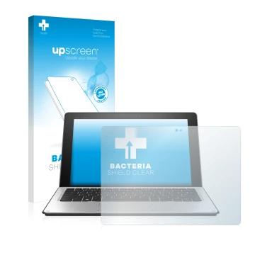 Face avant d’un emballage produit avec le logo de la marque upscreen. À côté, l’appareil HP Elite x2 1012 G1 est représenté av
