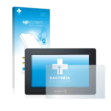 Face avant d’un emballage produit avec le logo de la marque upscreen. À côté, l’appareil Blackmagic Design Blackmagic Video As