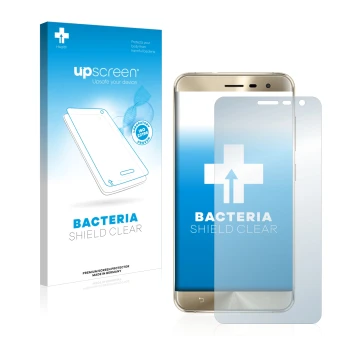 Face avant d’un emballage produit avec le logo de la marque upscreen. À côté, l’appareil ASUS ZenFone 3 ZE552KL est représenté