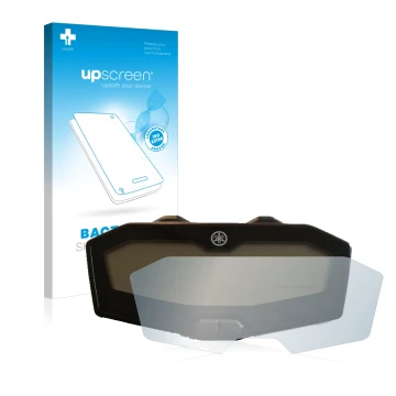 Face avant d’un emballage produit avec le logo de la marque upscreen. À côté, l’appareil Yamaha MT-07 2018-2020 est représenté
